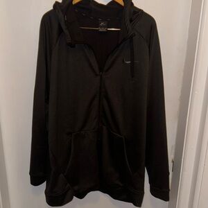 Men’s XXL Black zip up hoodie Nike Dri Fit